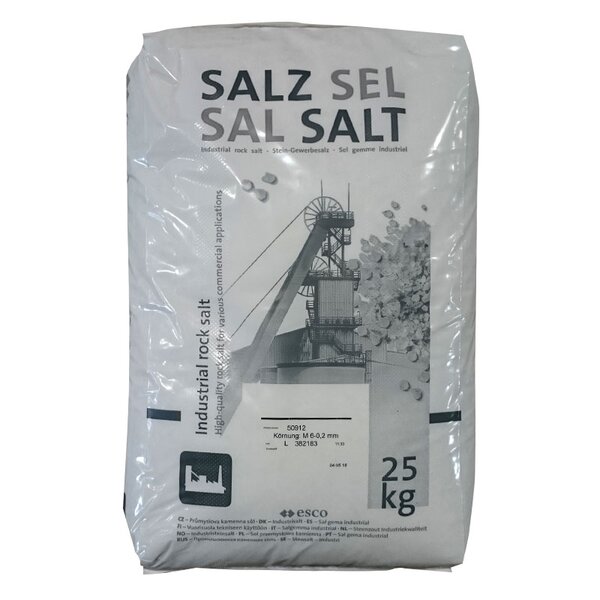Průmyslová sůl hrubá 6 – 0,2 mm 25 Kg 50912 – balení
